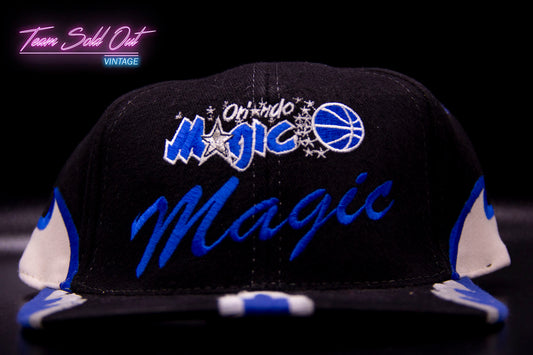 Vintage Drew Pearson Orlando Magic Flame Snapback Hat NBA
