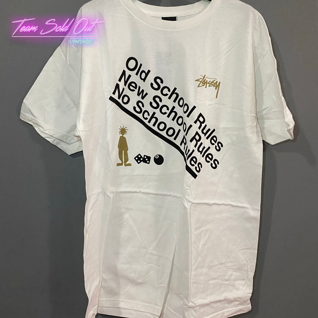 Vintage New Stussy Rules Tee T-Shirt Medium
