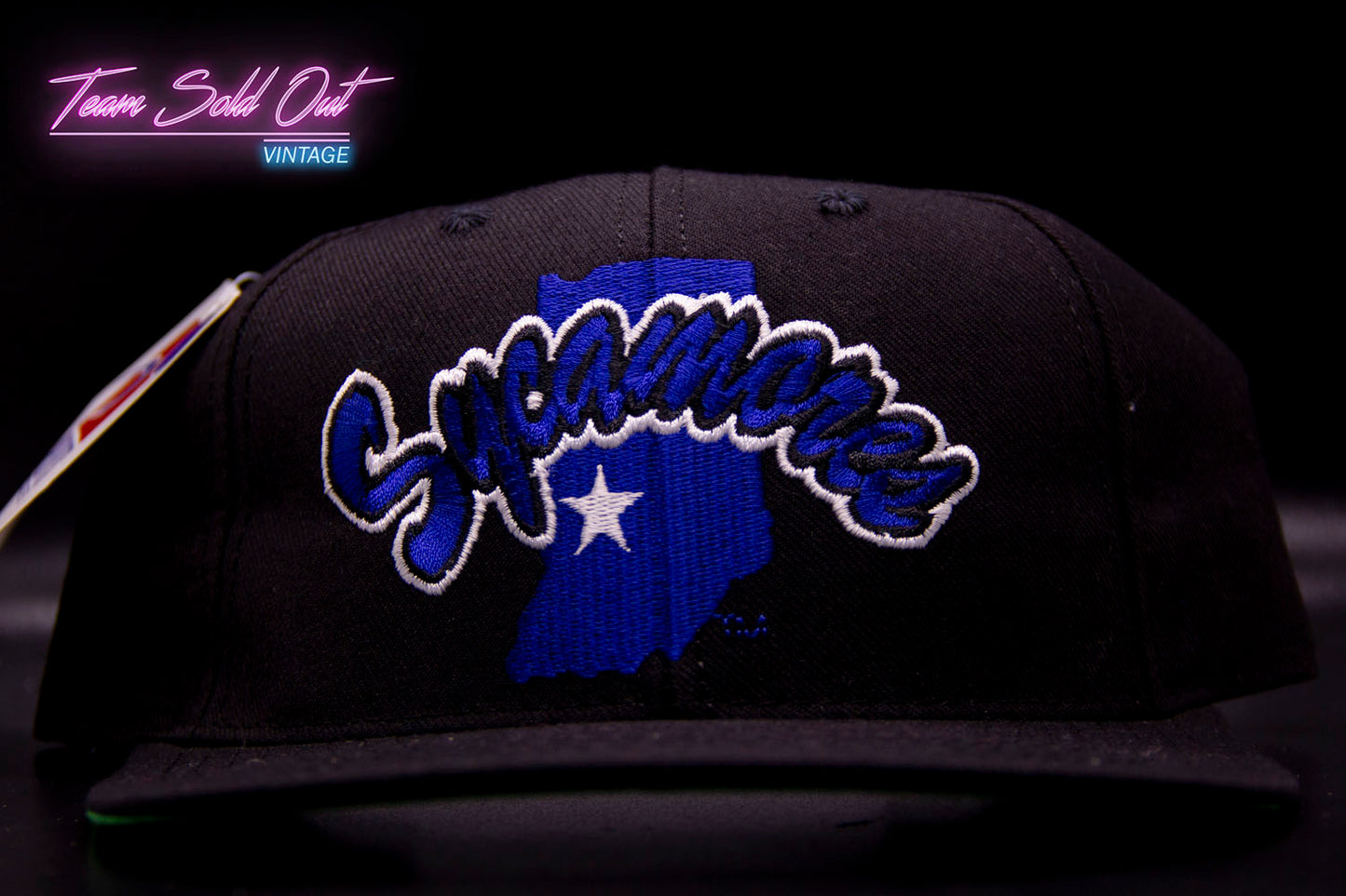 Vintage Sports Specialties Indiana State Sycamores Plain Logo Snapback Hat NCAA
