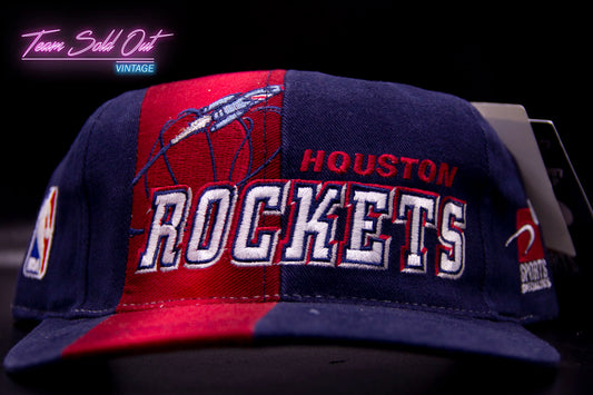 Vintage Sports Specialties 1997 NBA Draft Houston Rockets Front Line Snapback Hat
