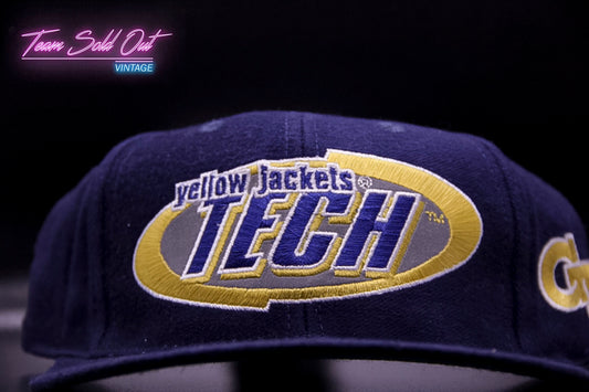 Vintage 3M Georgia Tech Yellow Jackets Snapback Hat NCAA