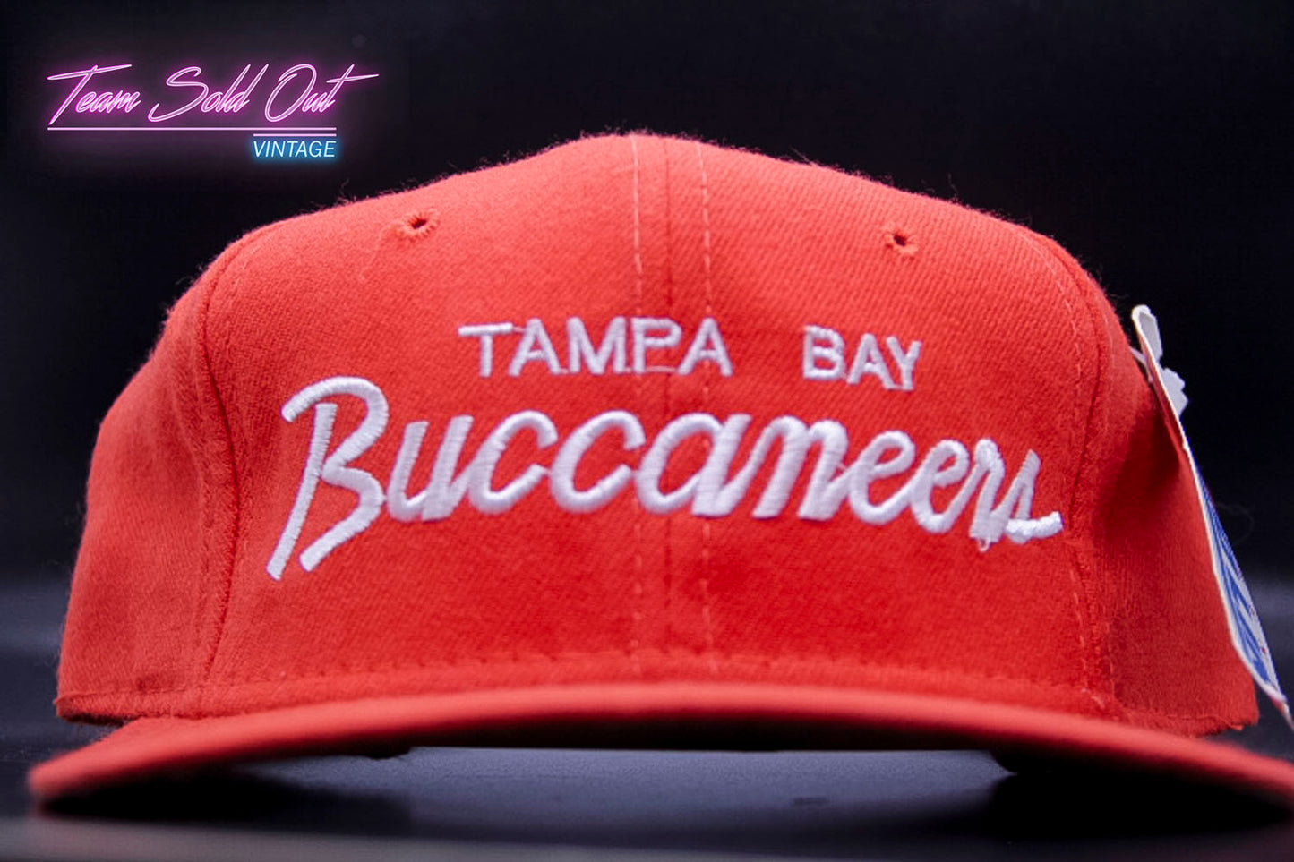 Vintage Sports Specialties Single Script Tampa Bay Buccaneers Snapback Hat NFL