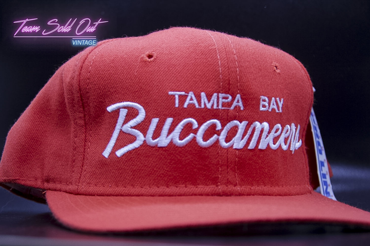 TAMPA BAY BUCCANEERS Rare New Era Usa Made 80S Snapback Script 