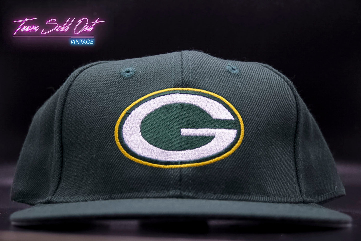 Vintage Drew Pearson Green Bay Packers Plain Logo Snapback Hat NFL