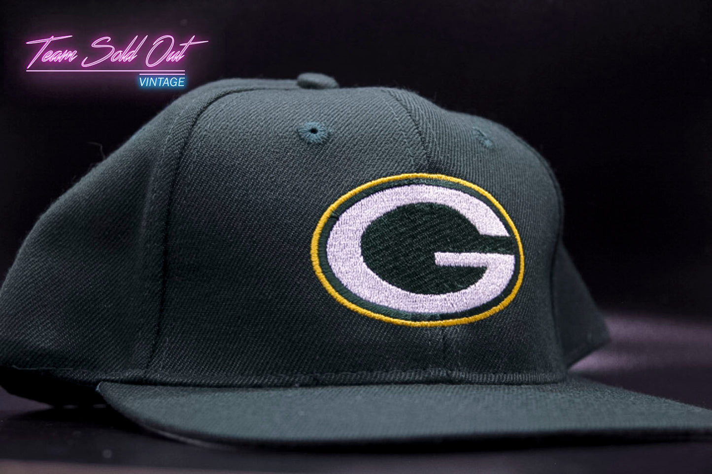Vintage Drew Pearson Green Bay Packers Plain Logo Snapback Hat NFL