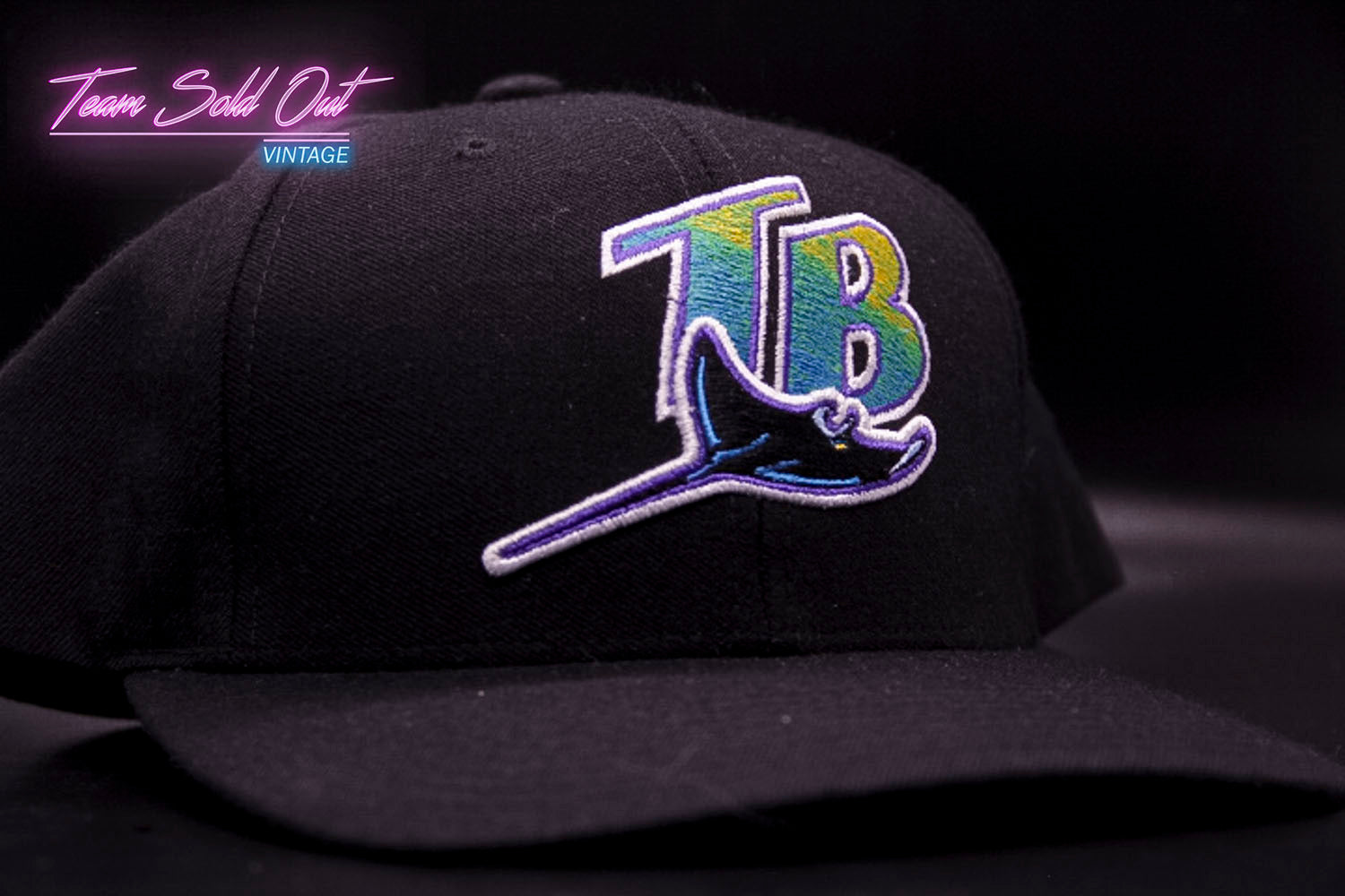 Vintage Twins Tampa Bay Rays Plain Logo Snapback Hat MLB