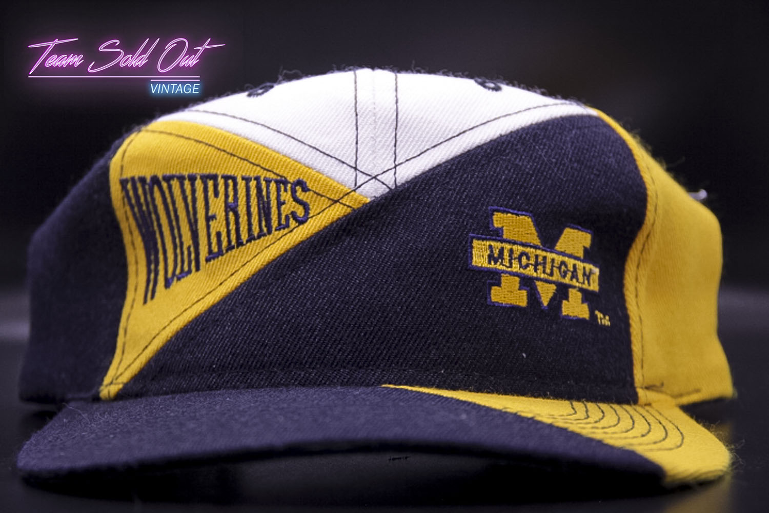 University Of Michigan Wolverines Hat Vintage 90s NCAA Blue Baseball Cap New hot