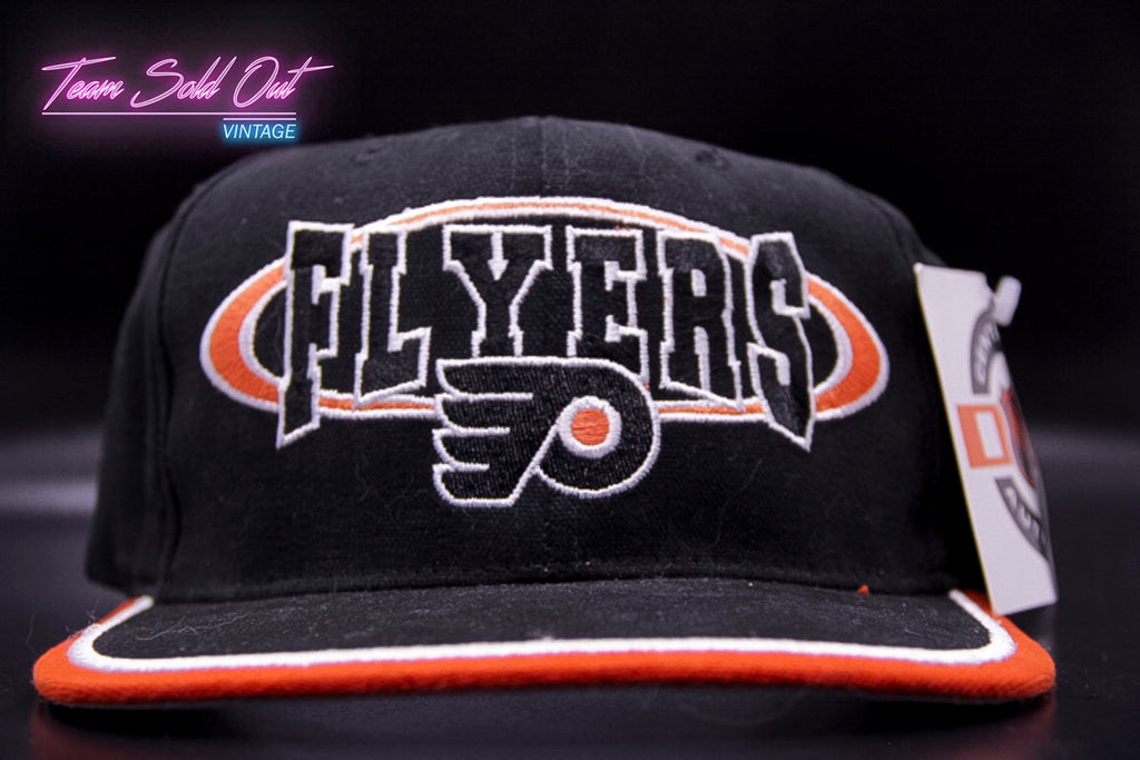 Lids Philadelphia Flyers Mitchell & Ness Vintage Script Snapback Hat -  Black/Orange