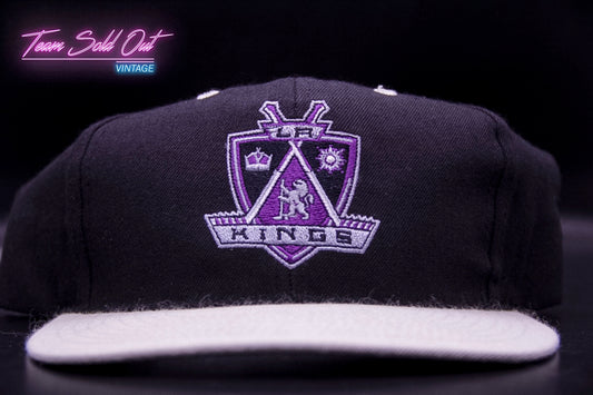 Vintage 1998 Twins Los Angeles Kings Plain Logo Snapback Hat NHL