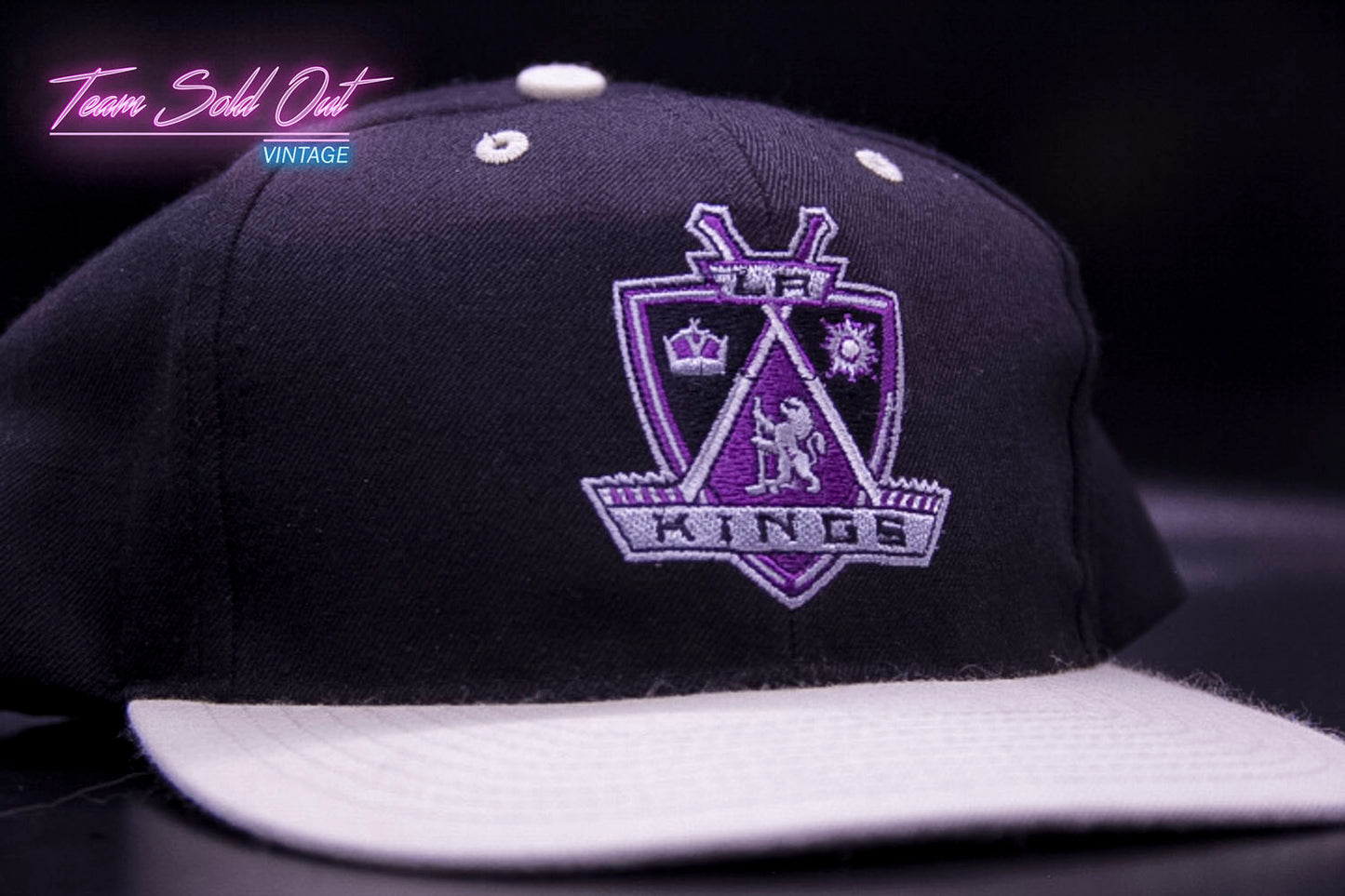 Vintage 1998 Twins Los Angeles Kings Plain Logo Snapback Hat NHL