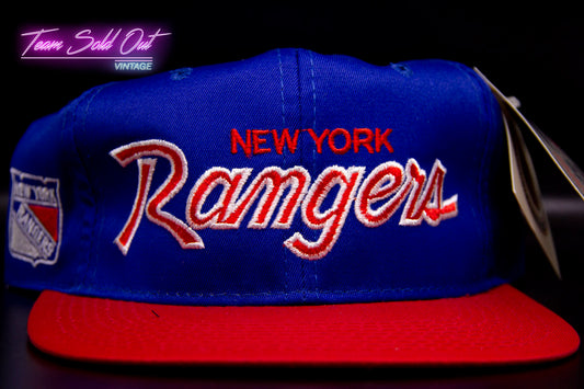 Vintage Sports Specialties New York Rangers Double Script Snapback Hat NHL