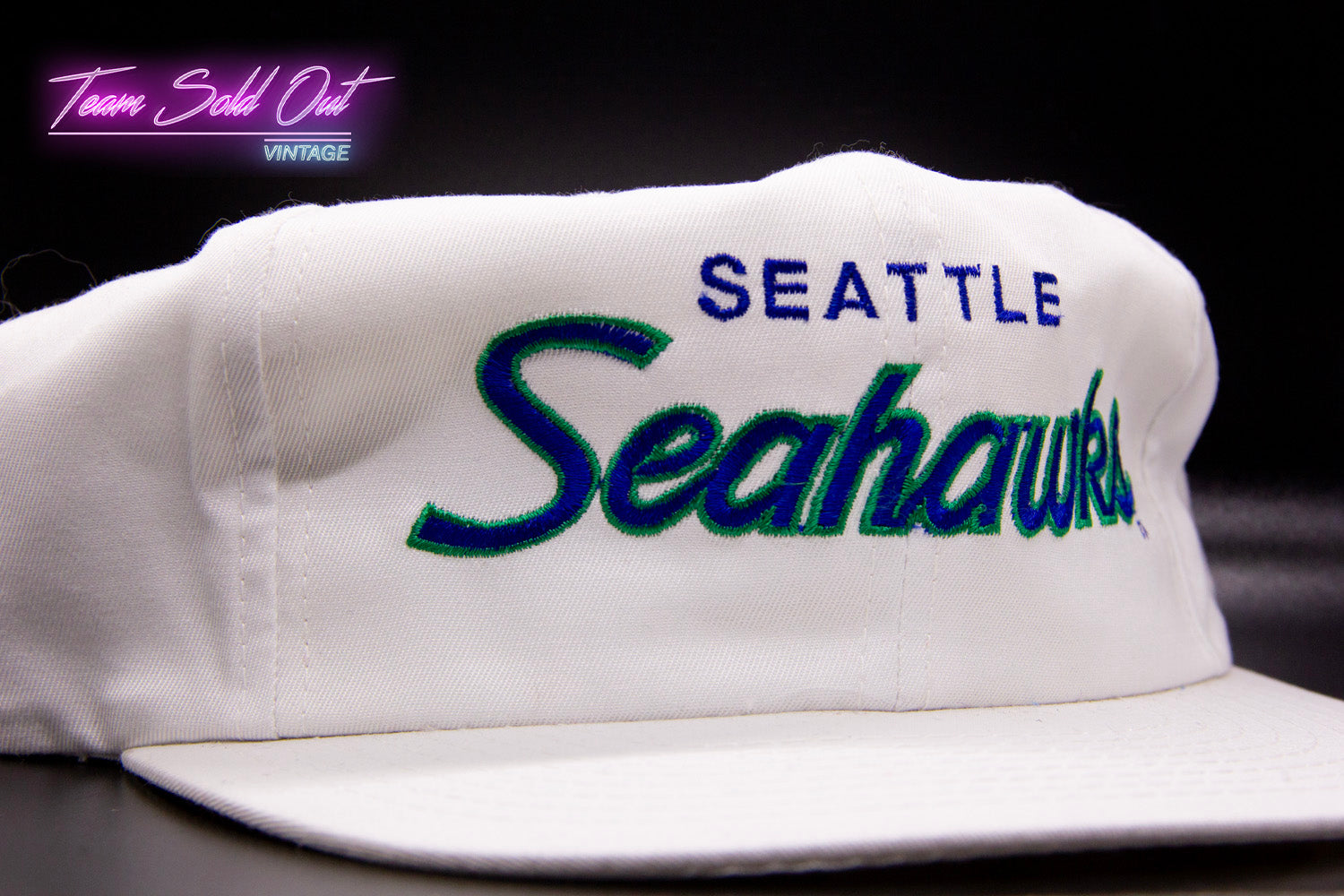 Vintage 1980s Sports Specialties Double Script Seattle Seahawks Snapback Hat NFL