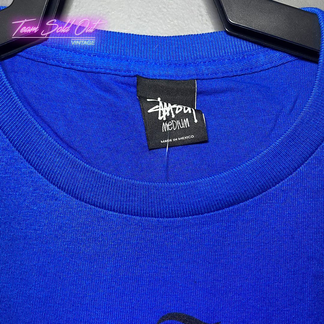 Vintage New Stussy Blue Eyes On The Prize Tee T-Shirt XL