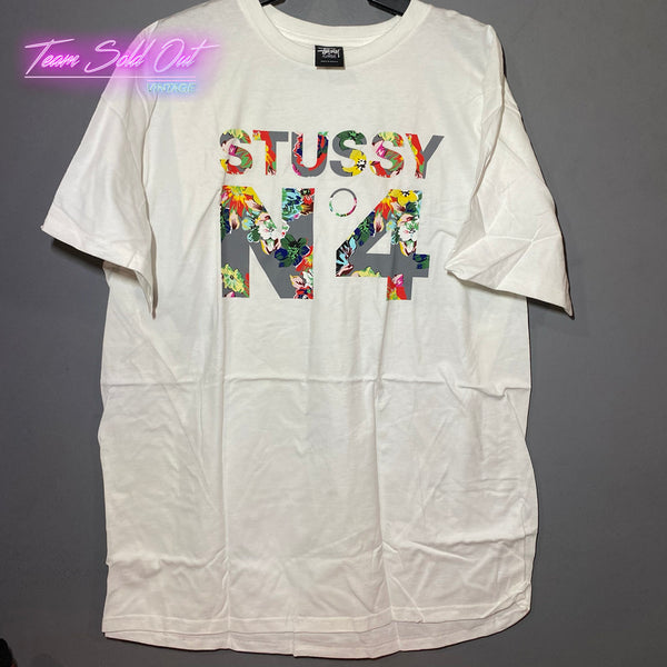 Vintage New Stussy Black No 4 Flower Check Tee T-Shirt XXL (2XL) – Team  Sold Out Vintage