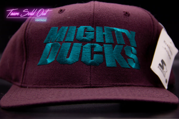 Vintage NHL Anaheim Mighty Ducks Starter Swirl Wool Snapback Hat – 🎅 Bad  Santa