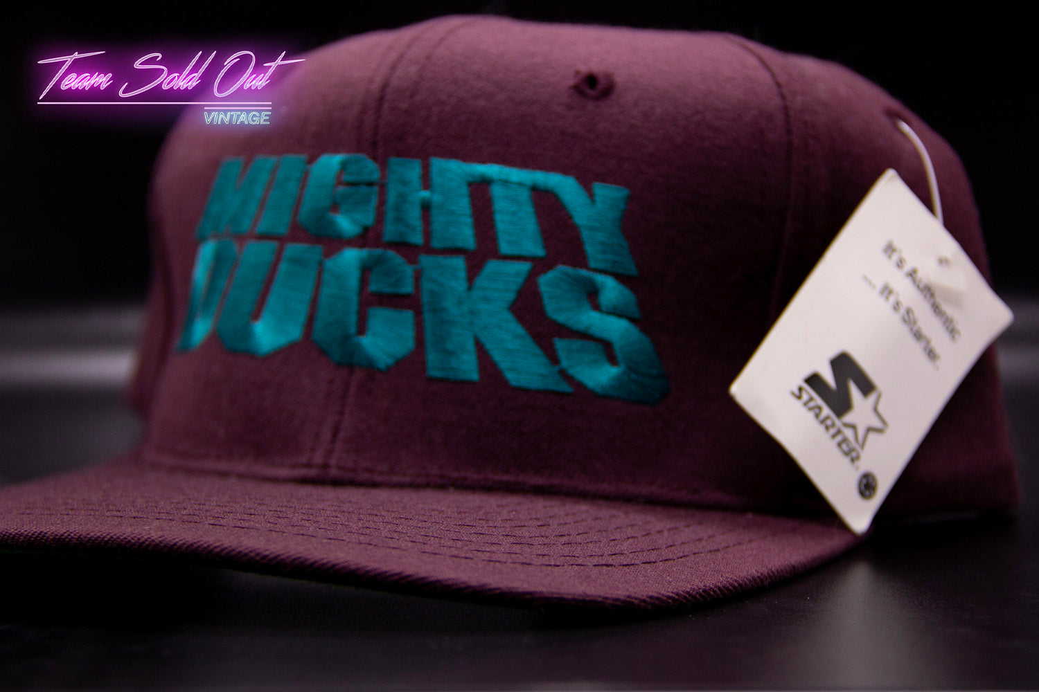 Vintage The Game Anaheim Mighty Ducks Snapback Cap Hat