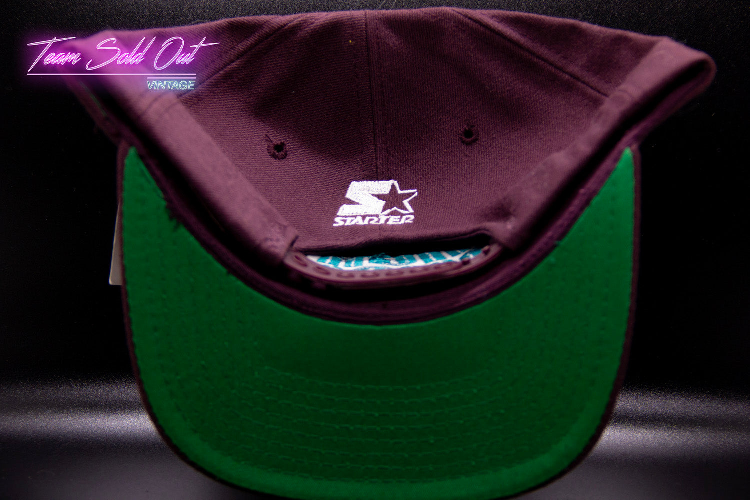 VTG NOS w/Tags Starter Anaheim Mighty Ducks StarFit Hat Cap NHL 8 Panel  Size S/M