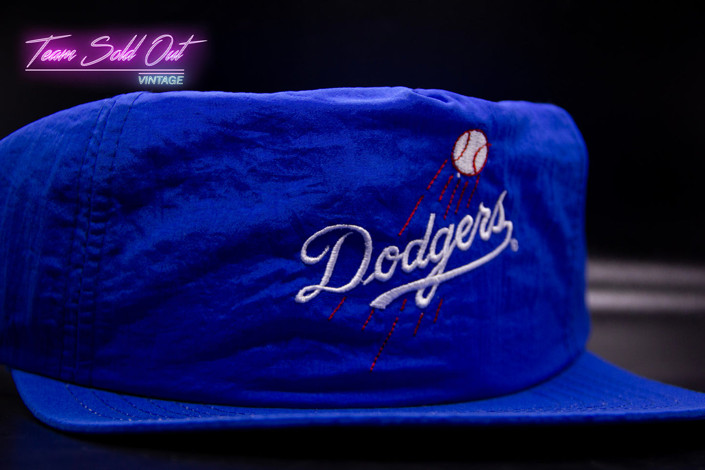 Vintage Annco Nylon Los Angeles Dodgers Plain Logo Snapback Hat MLB