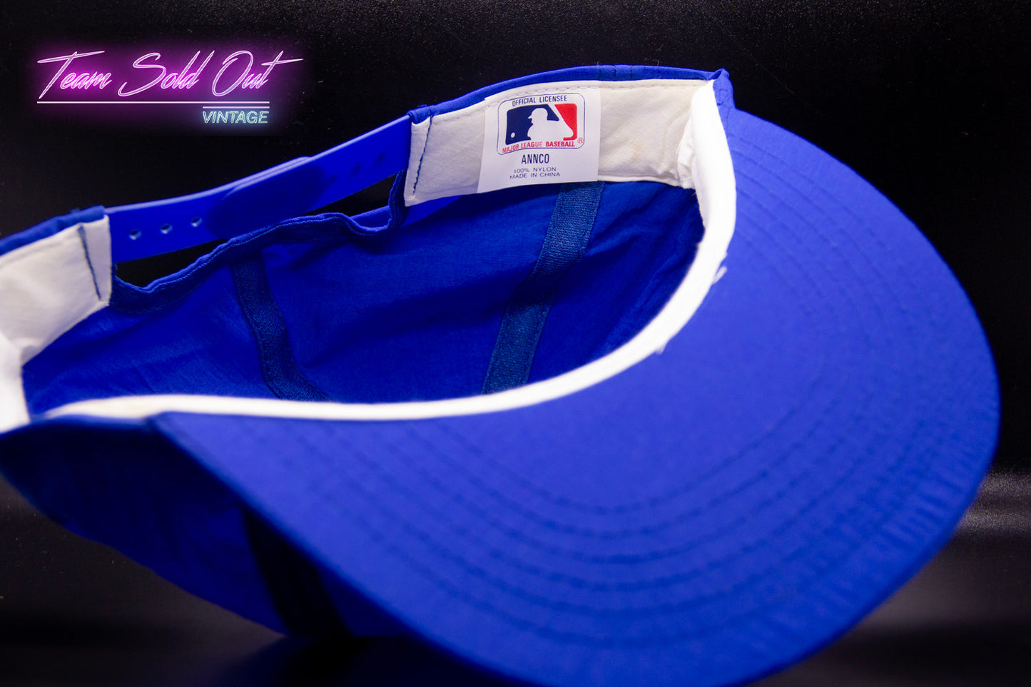 Vintage Annco Nylon Los Angeles Dodgers Plain Logo Snapback Hat MLB