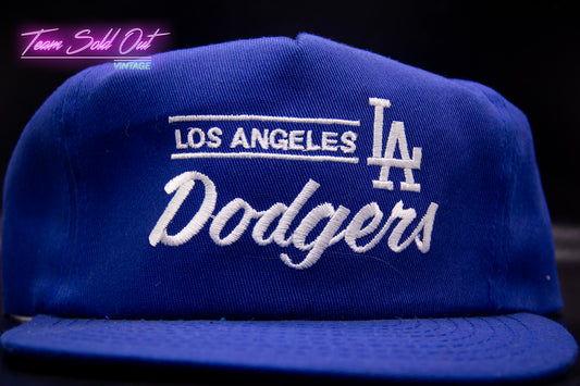 Vintage 1980 Annco Bar Script Los Angeles Dodgers Snapback Hat MLB
