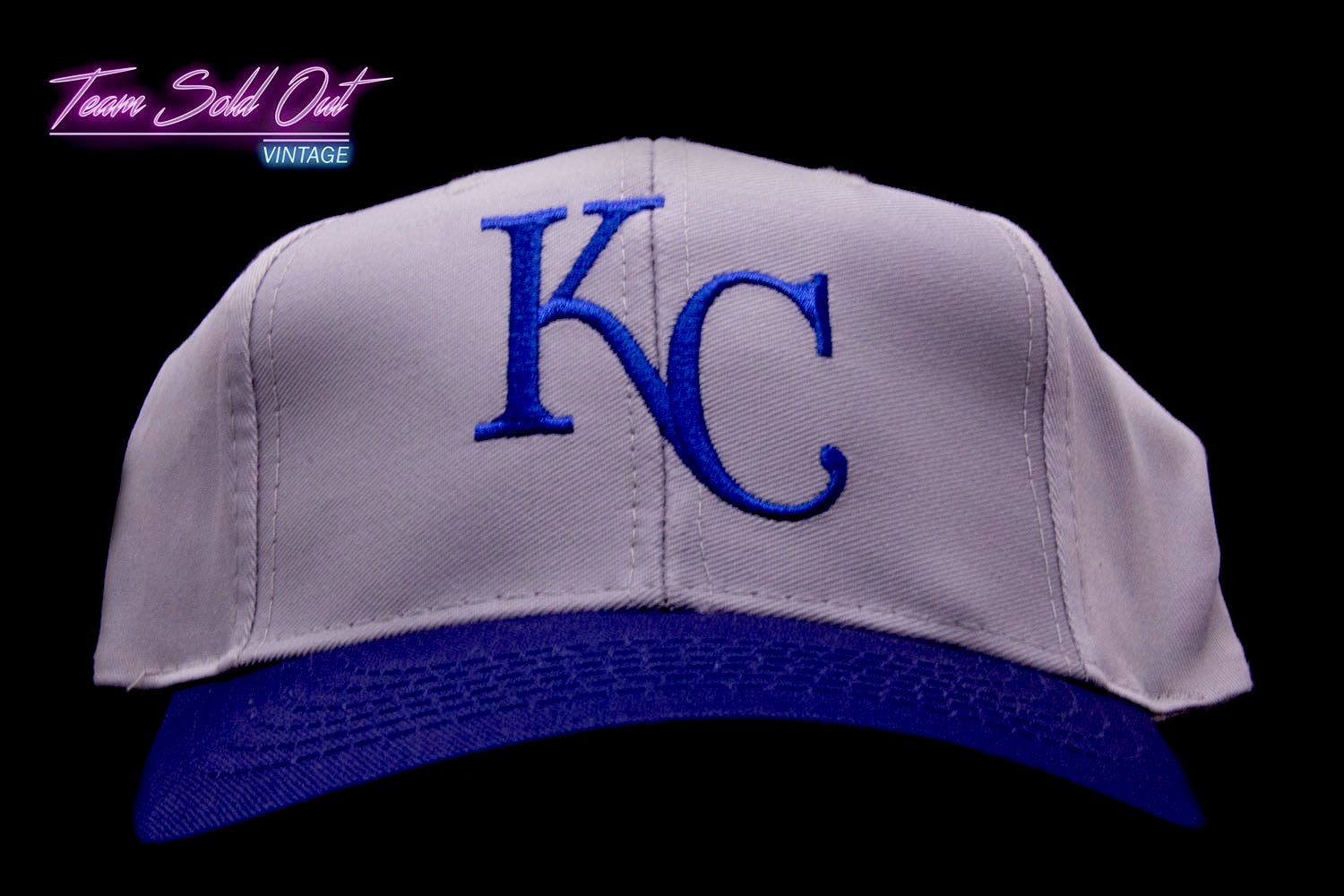 Vintage 90s Kansas City Royals Embroidered Snapback MLB Hat 