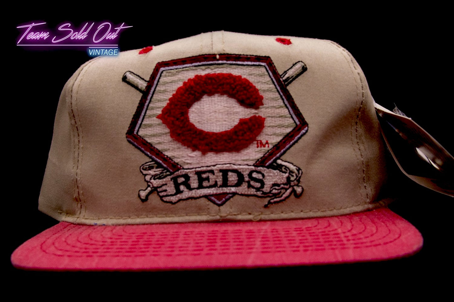 Vintage Starter Paisley Cincinnati Reds Snapback Hat MLB