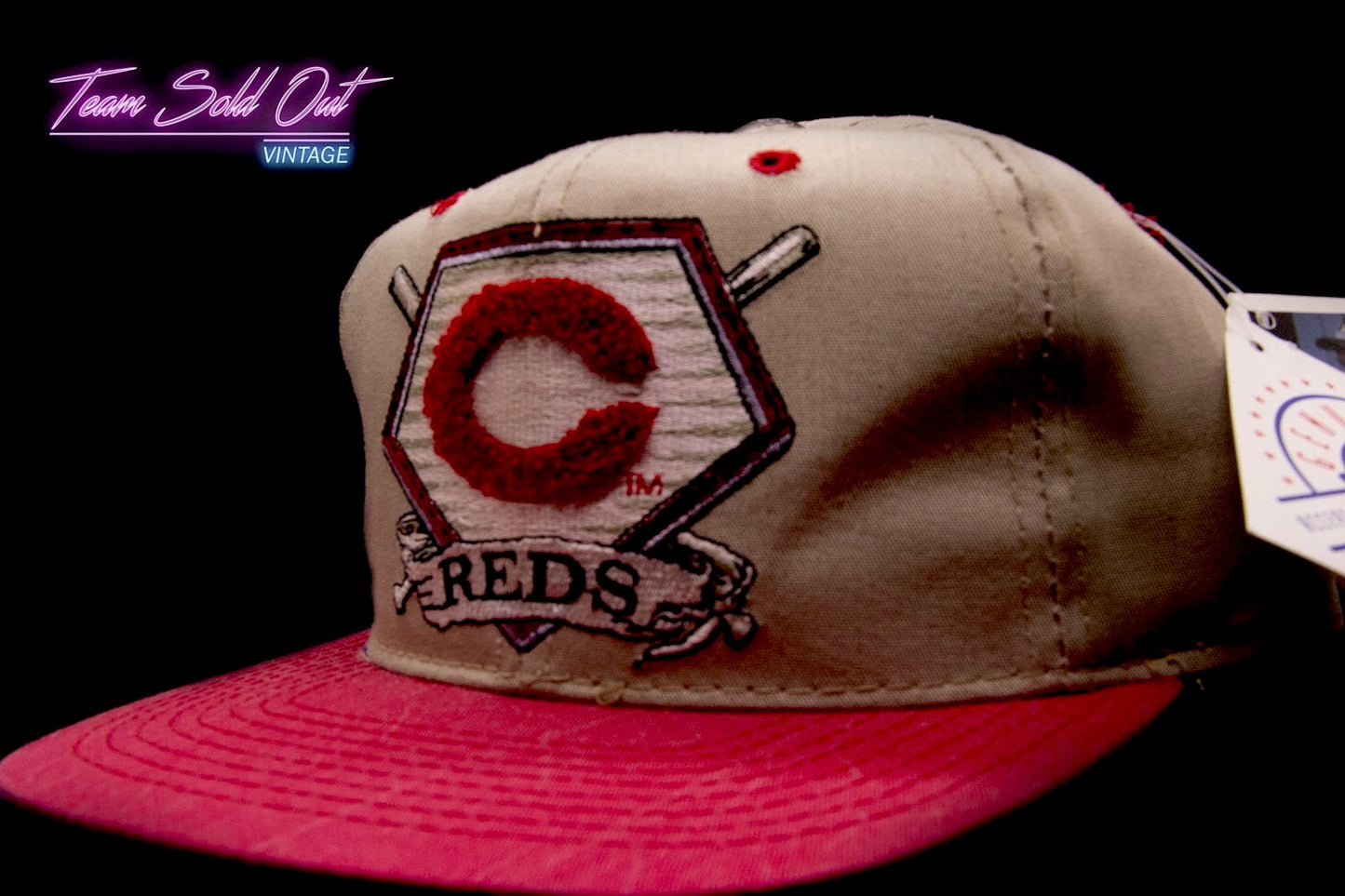 Vintage Starter Paisley Cincinnati Reds Snapback Hat MLB