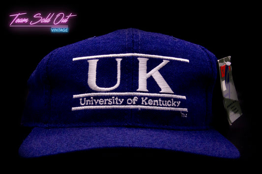 Vintage The Game Split Bar Youngan Kentucky Wildcats UK Snapback Hat NCAA