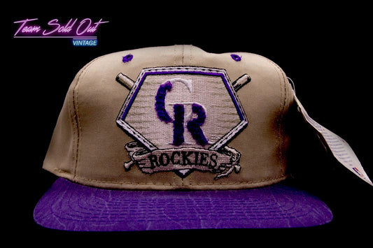 Vintage Starter Paisley Colorado Rockies Snapback Hat MLB